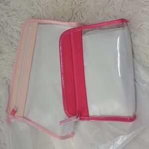 Two Truffle clarity pouch large Petal/Hot Pink Small Pouch